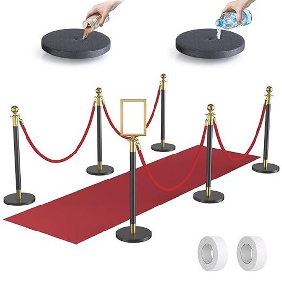 Kaiyomi Velvet Rope Stanchions with Sign Frame Set