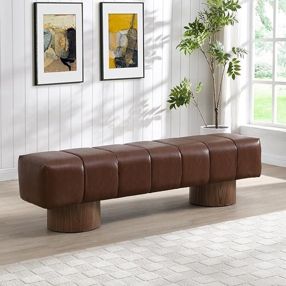 Christopher Knight Manila Faux Leather Dining Bench