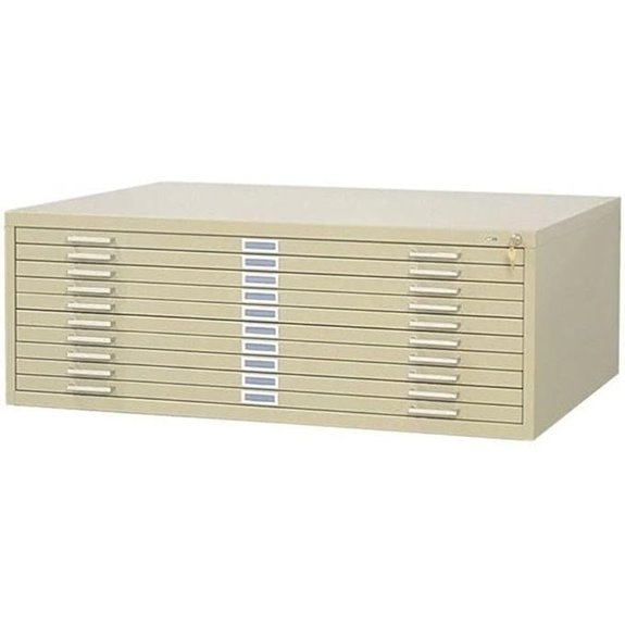 Scranton & Co 10-Drawer Metal Flat File Cabinet