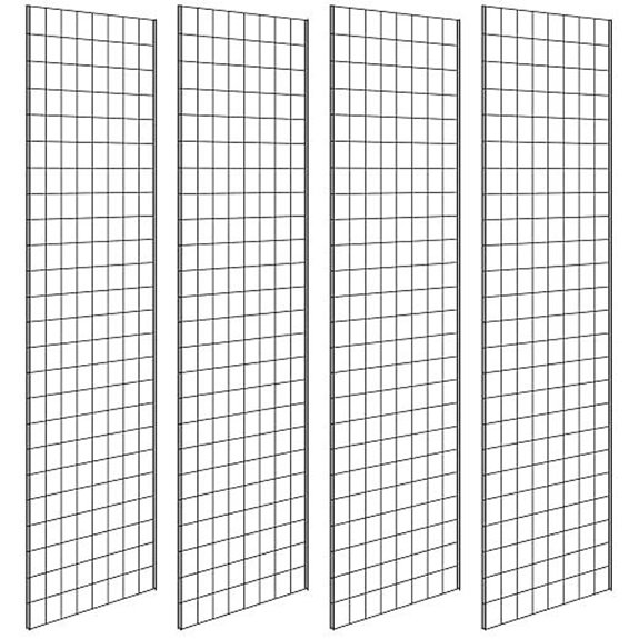 Blulu 4-Pack Commercial Metal Gridwall Panels