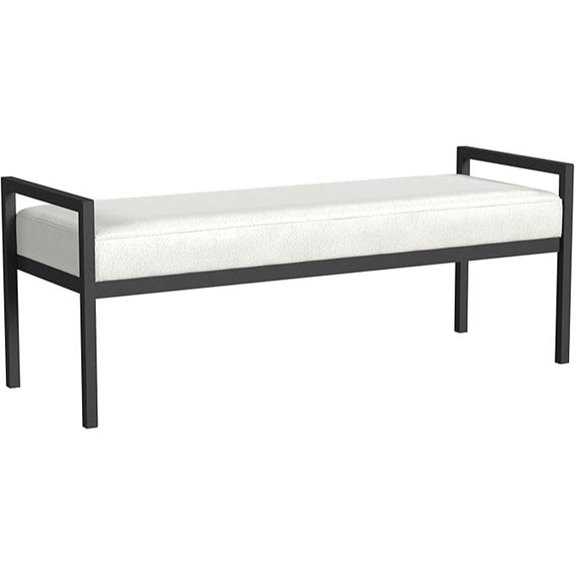 HomePop Metal Bench for Living Room & Bedroom