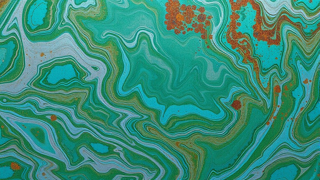 metal oxidation creates protective patina