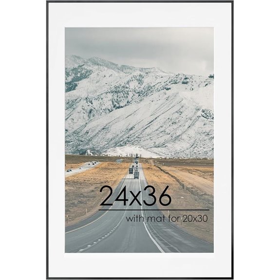 24x36 Metal Picture Frame with Mat for Wall