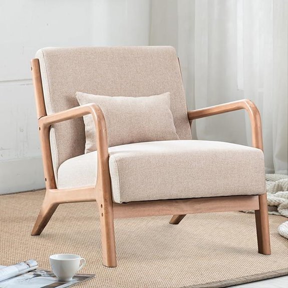 INZOY Mid Century Modern Upholstered Accent Chair