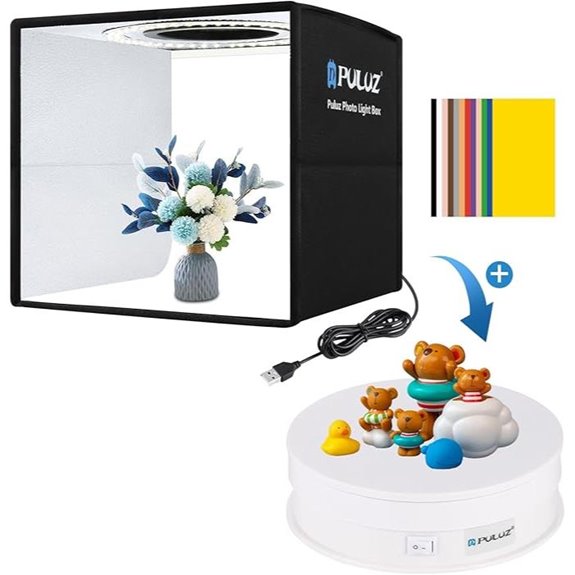 PULUZ Mini Photo Studio Light Box with Turntable