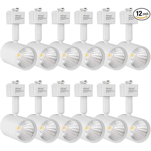 Mirrea 12-Pack LED Track Lighting Heads 24° White