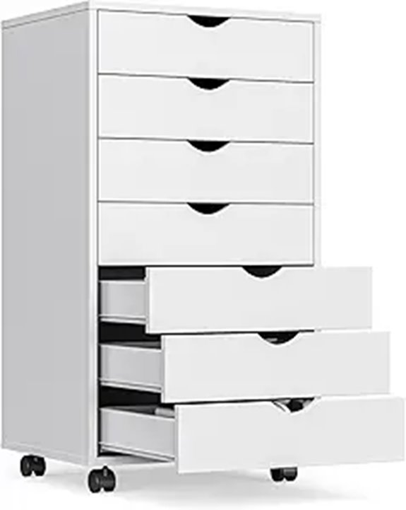 OLIXIS 7-Drawer Mobile File Cabinet with Wheels