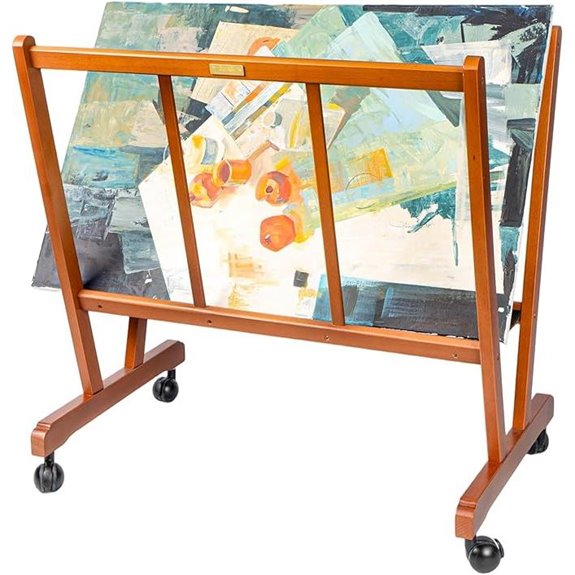 DJAR Art Canvas Storage Rack with Wheels