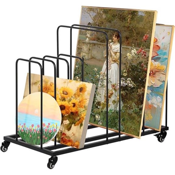 ikare Art Canvas Storage Rack with Wheels