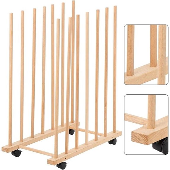Art Storage Rack with Wheels for Canvas and Artworks