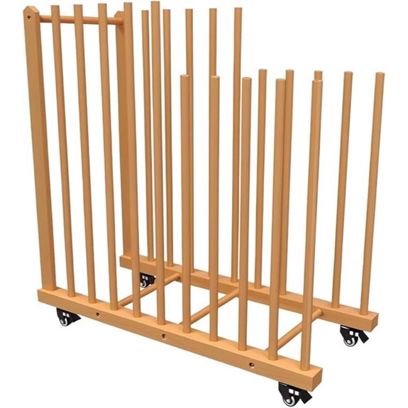 Art Storage Rack with Wheels for Artwork and Canvas