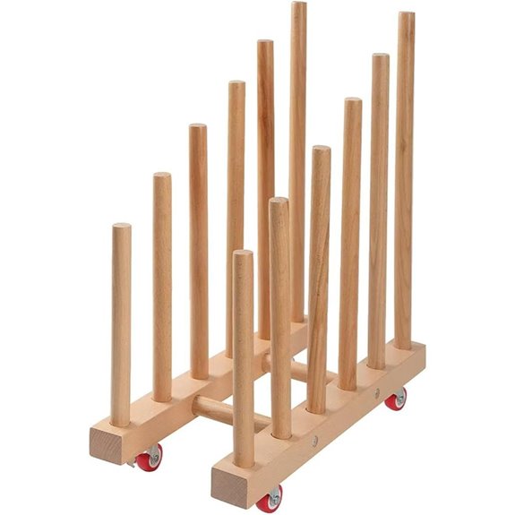 Art Storage Rack with Wheels for Studios and Galleries