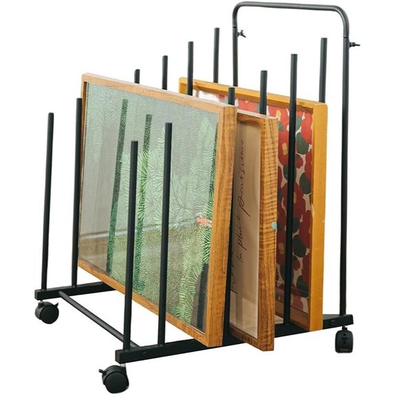 GENMOUS Art Storage Rack with Wheels