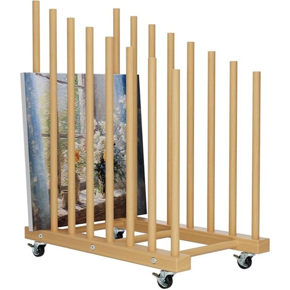 Art Storage Rack with Wheels for Canvas and Artwork