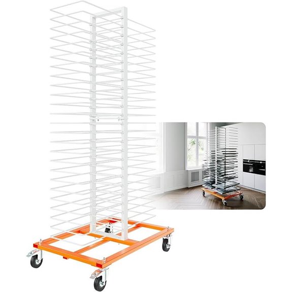 HECASA 50 Shelf Mobile Drying Rack with Casters