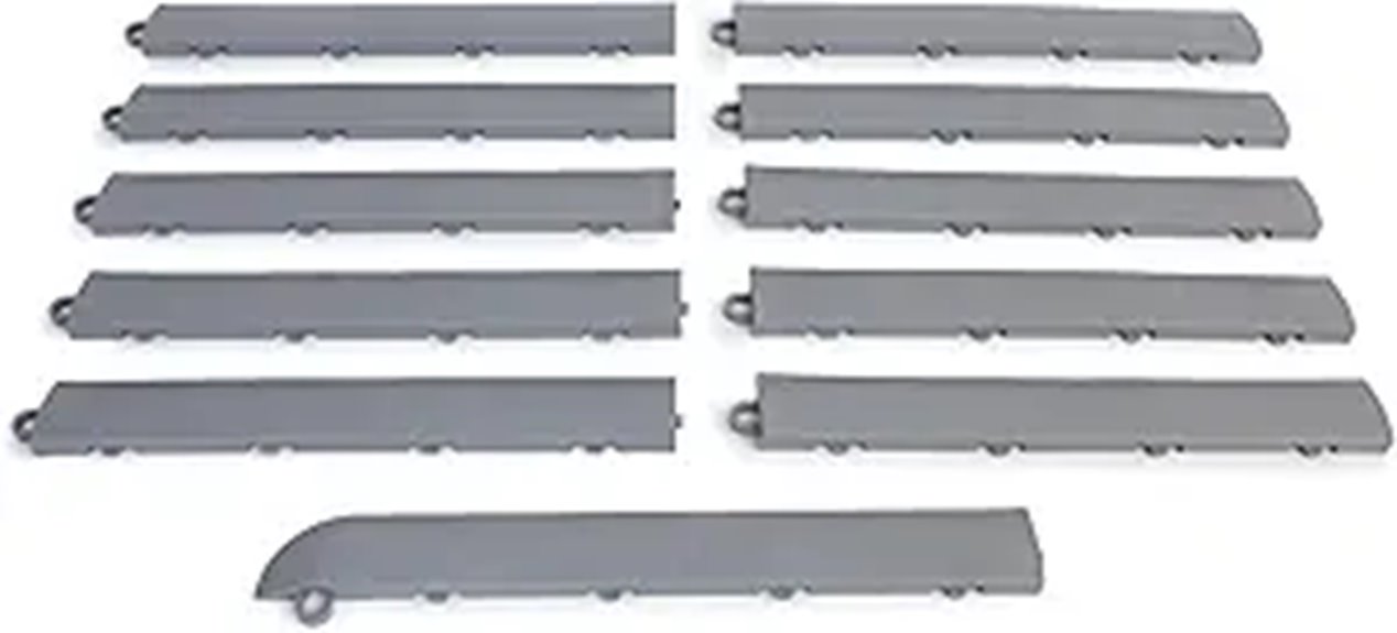 Big Floors Modular Garage Floor Transition Edging (11 Pack)