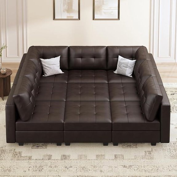HONBAY Modular Sectional Sofa Bed with Storage