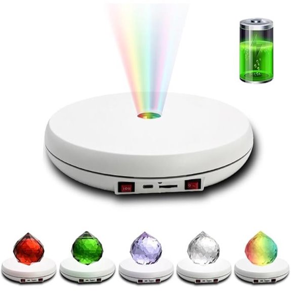 JAYEGT 10-Inch Motorized Rotating Display Stand