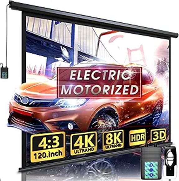 Motorized 120-inch Indoor/Outdoor Projector Screen
