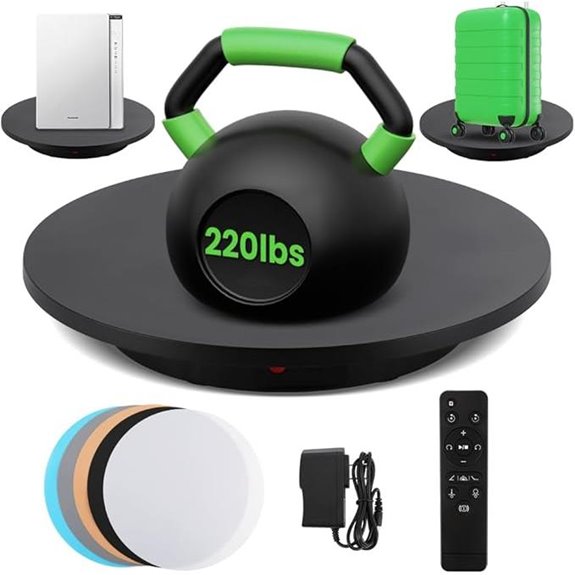 Motorized 16.5-Inch Photography Turntable with Remote