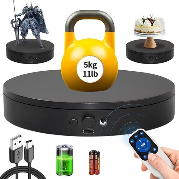 Motorized 360° Rotating Display Stand with Remote