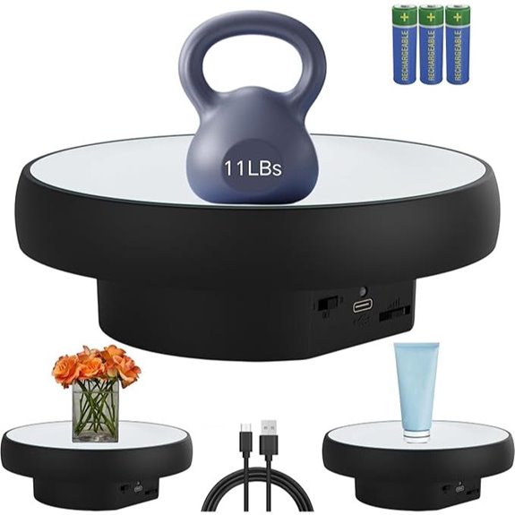 JAYEGT Motorized Rotating Display Stand 6.3 inch