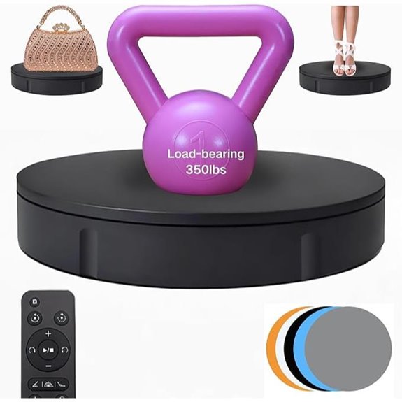 JAYEGT Motorized Rotating Display Stand (Black)