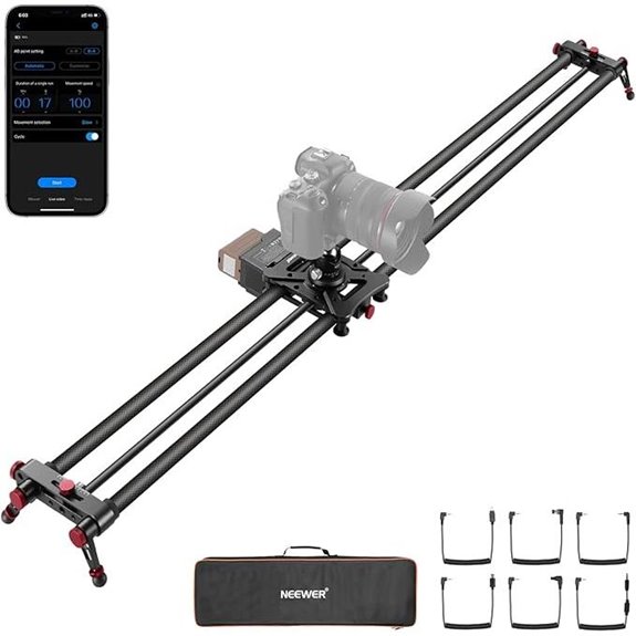 NEEWER 47.2 Motorized Camera Slider with Battery