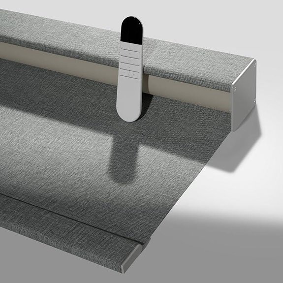 Motorized Blackout Linen Roller Blinds with Remote