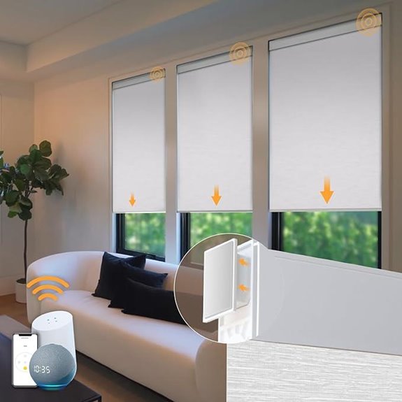 Motorized Cordless Window Blinds with Remote Control