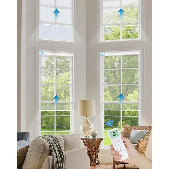 Motorized Sheer Roller Shades with Remote Control