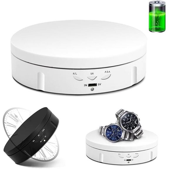 JAYEGT Motorized Rotating Display Stand 22LB Load