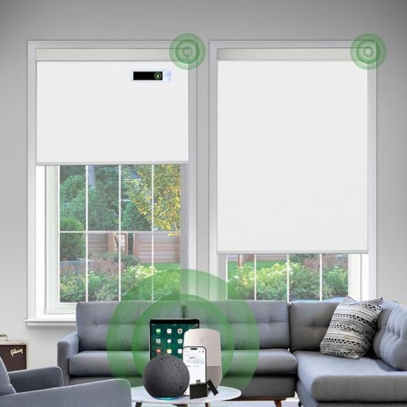 Motorized Blackout Smart Blinds with Solar Panel