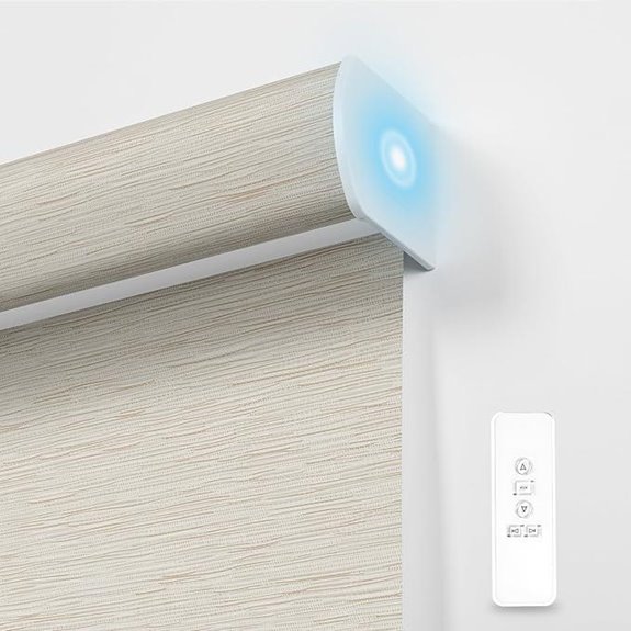 BERISSA Motorized Smart Blinds with Remote and Solar