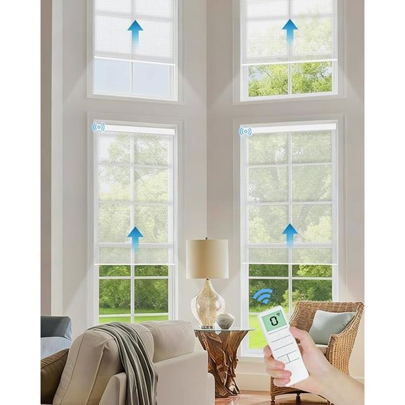 Motorized Solar Roller Shades with Remote Control