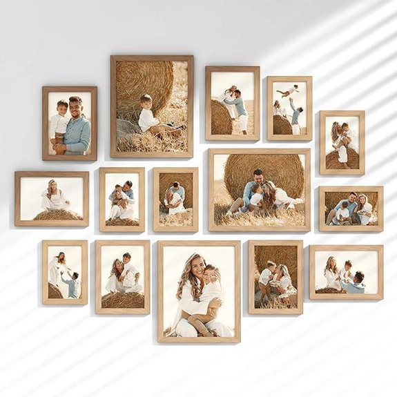 15-Pack Multi-Size Picture Frame Wall Decor Set