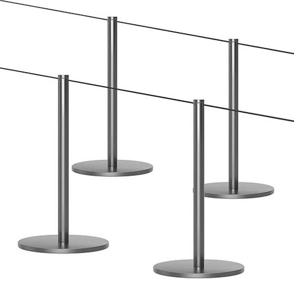 kaiyomi 4-Piece Museum Crowd Control Stanchions Set