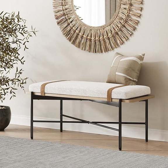 Nathan James Thatcher Entryway Bench with Cushions