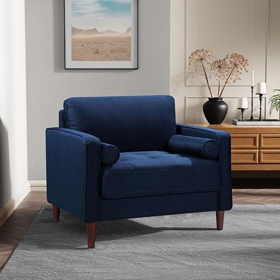 Studio Living Lexington Navy Blue Arm Chair