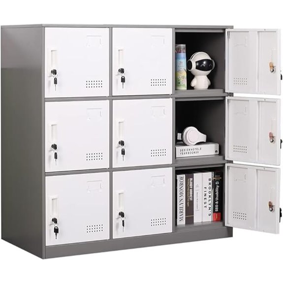 Metal Locker 9-Door Steel Storage Cabinet