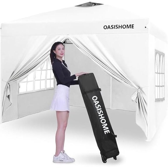OASISHOME 10'x10' Pop-up Canopy Tent with Bag