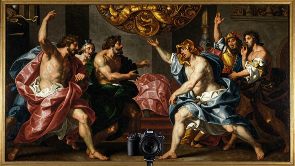 old paintings resemble movie scenes