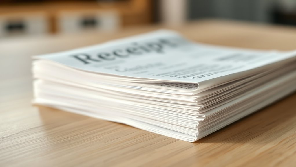 organize receipts for efficiency