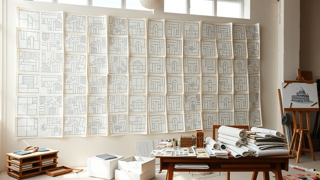 organized studio ready supplies