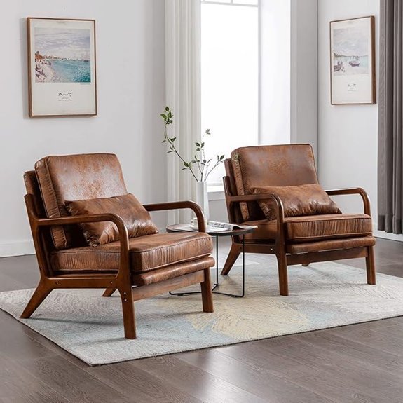 pair of retro lounge chairs