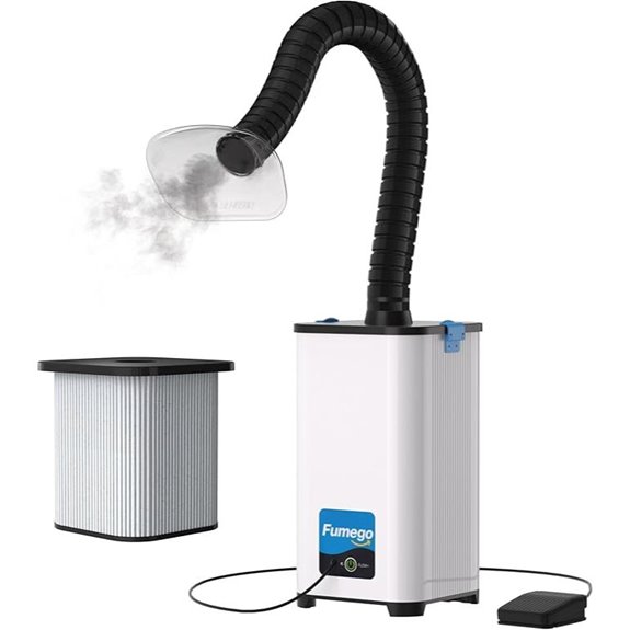 Solder Fume Extractor with Pedal 130W 153 CFM