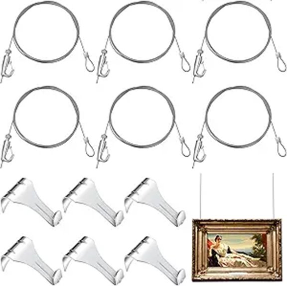 Bucherry 36 Pcs Picture Rail Hanging Kit