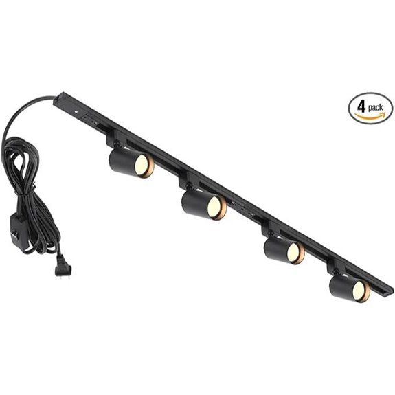 4-Light Plug-in Track Lighting Kit with Power Cord