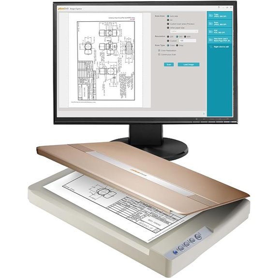 Plustek OpticSlim 1680 Flatbed Scanner Tabloid Size