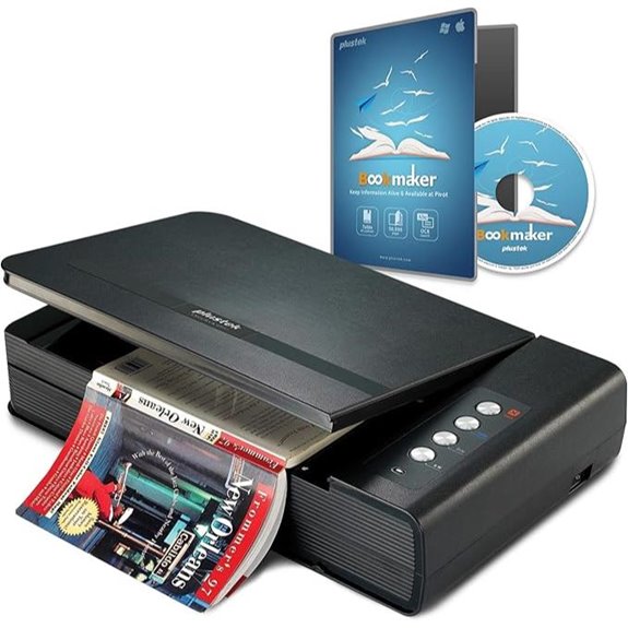 Plustek OpticBook 4900 Scanner with Bookmaker